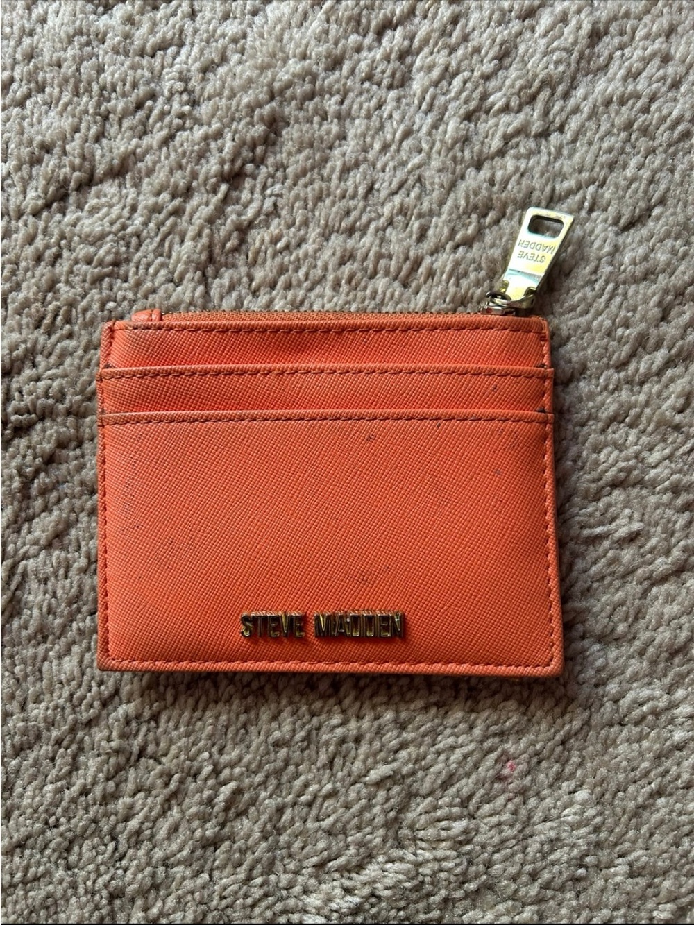 Steve Madden Vibrant Orange Card Holder